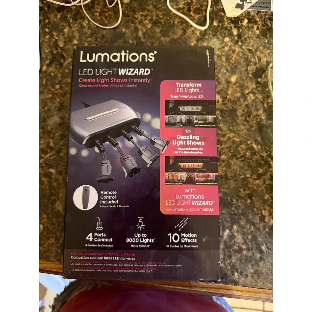 Lumations LED Light Wizard Polygroup 4 Port Controller 10 Motion Effects Remote